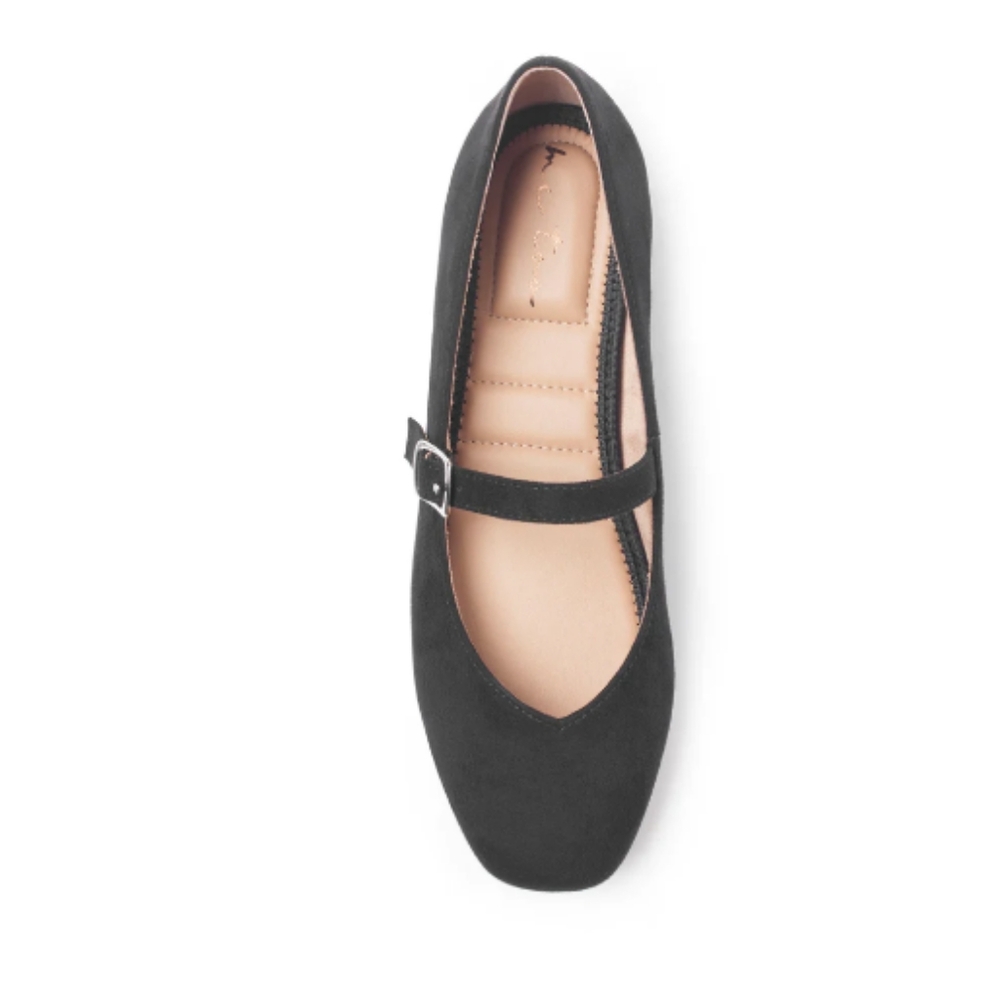 Mary Jane flat, faux suede, Sasha 18